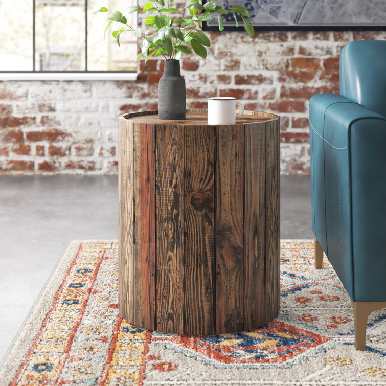 Steelside™ Pasadena 24'' Tall Drum End Table & Reviews Wayfair